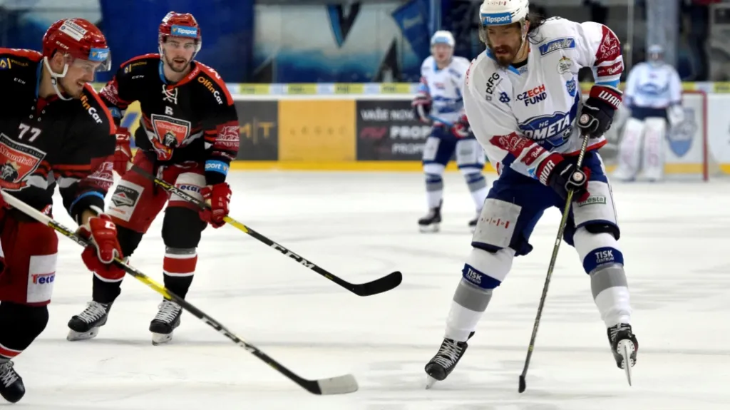 Peter Mueller z Komety Brno v utkání proti Hradci Králové