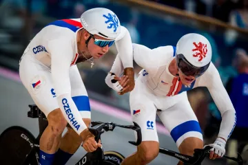 Jan Voneš a Denis Rugovac v olympijském madisonu