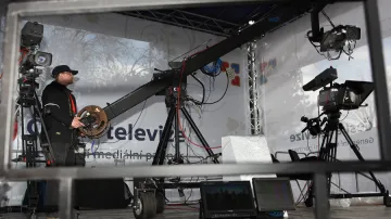 Česká televize v Olympijském parku na Letné