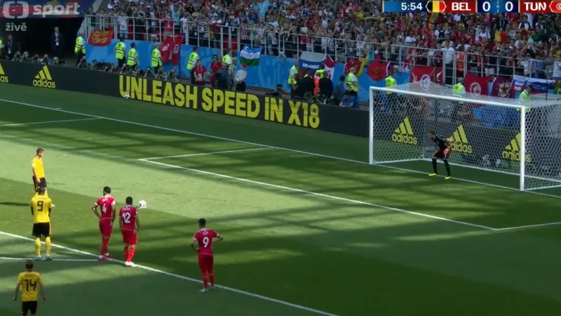 Gól v utkání Belgie - Tunisko: Hazard - 1:0 (6. min. z pen.)