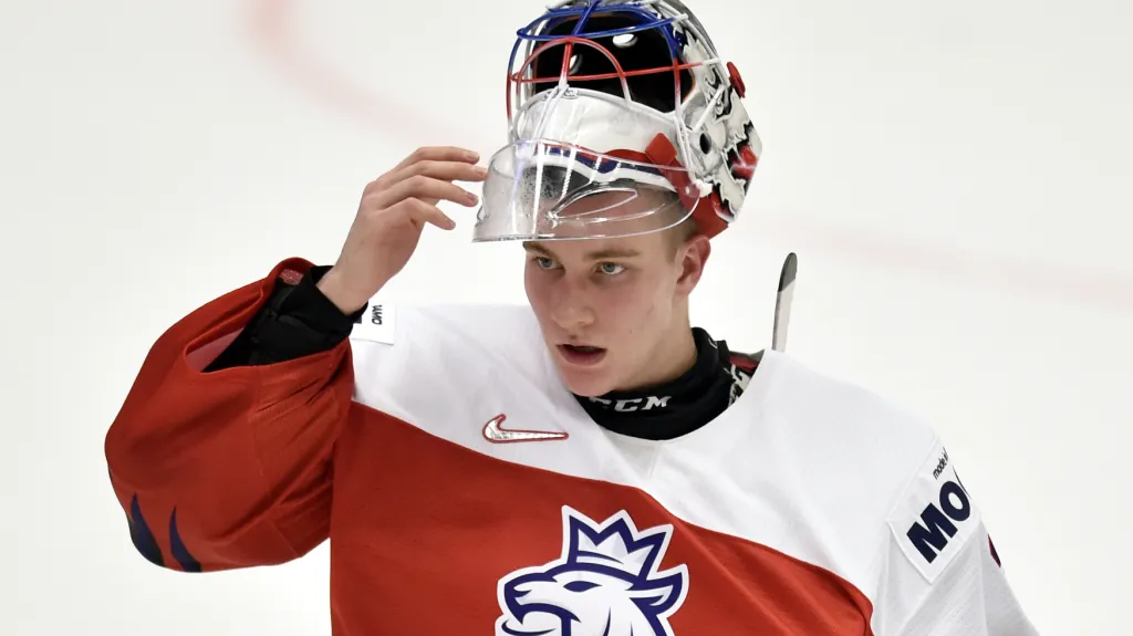 Brankář Lukáš Dostál