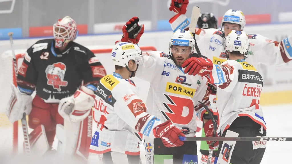 Radost hokejistů Pardubic