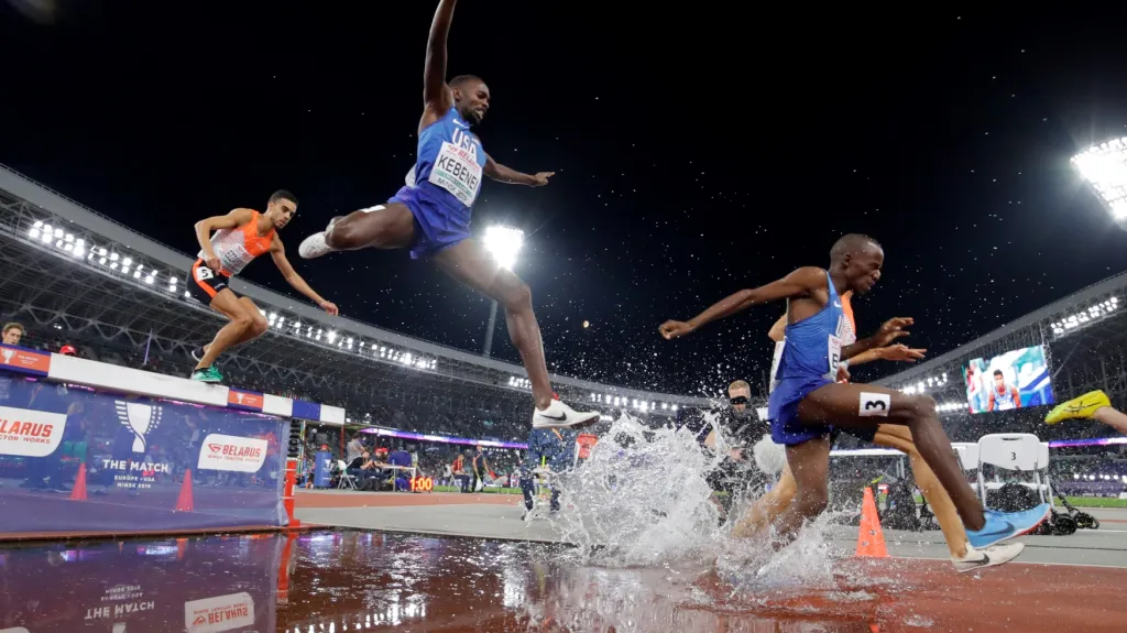 Závod ve steeplechase v zápase Evropa - USA