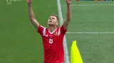 Gól v utkání Rusko - Saúdská Arábie: Čeryšev - 4:0 (90. + 1 min.)