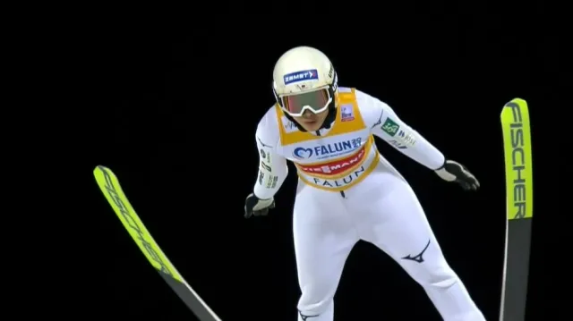 Poslední skok vítězky závodu Marujamaové