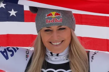 Lindsey Vonnová po zisku bronzové medaile ve sjezdu na MS v Aare