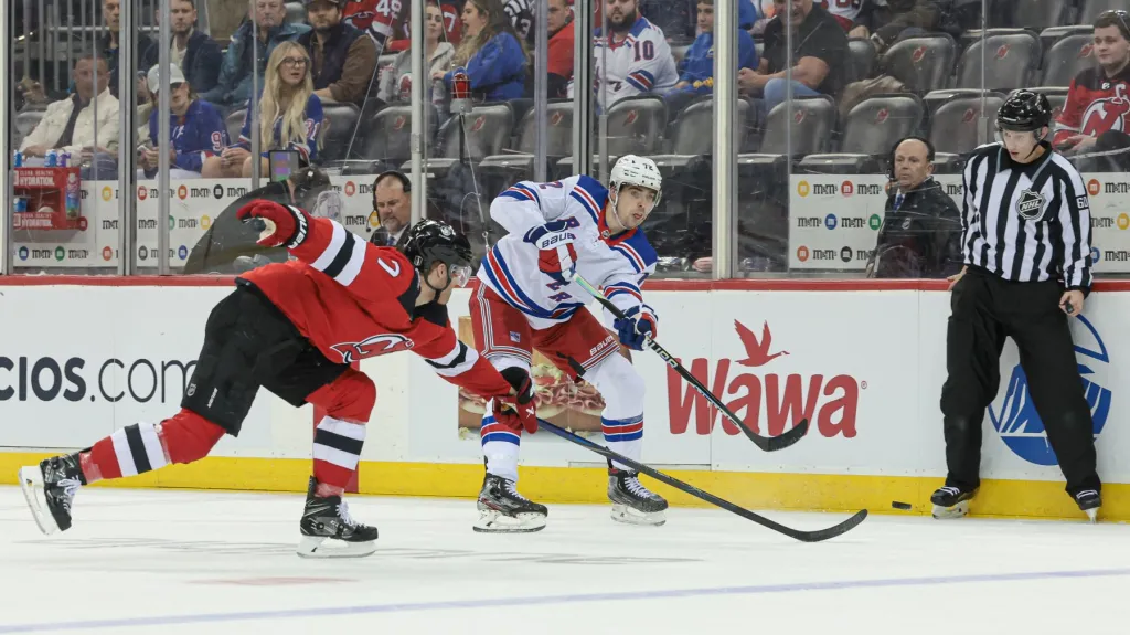 Filip Chytil v utkání s New Jersey