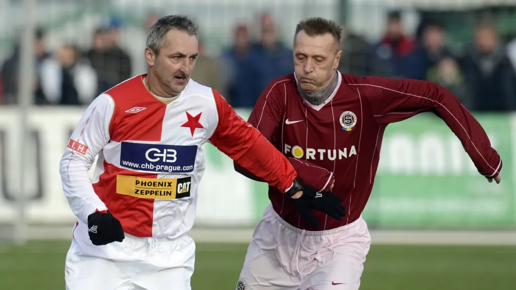 Pavel Medynský ze Slavie (vlevo) a Jan Berger ze Sparty 