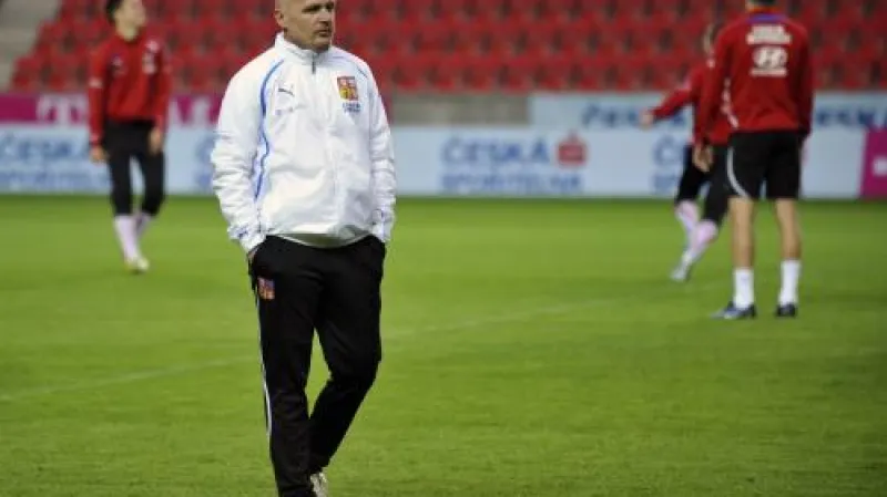 Michal Bílek na reprezentačním tréninku