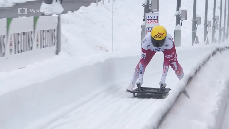 1. jízda Anny Fernstädtové na ME ve Winterbergu