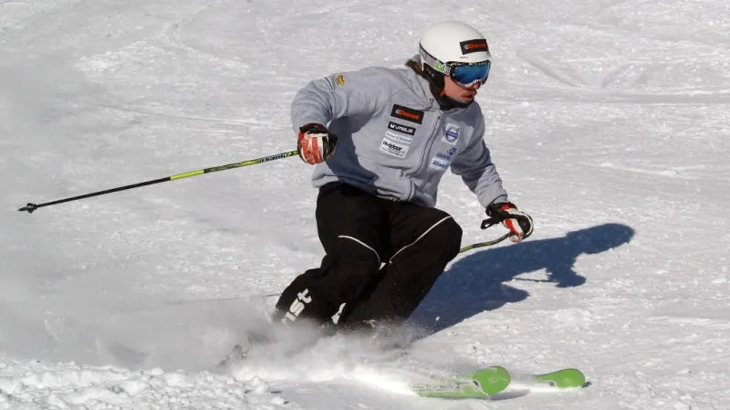 Ondřej Bank při tréninku v Pitztalu