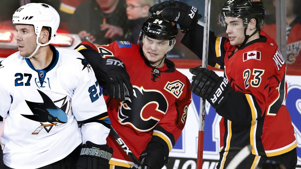 Jiří Hudler v zápasu proti San Jose