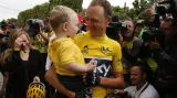 Chris Froome se svým synem Kellanem
