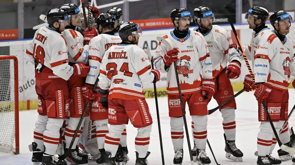 Hokejisté Olomouce se radují