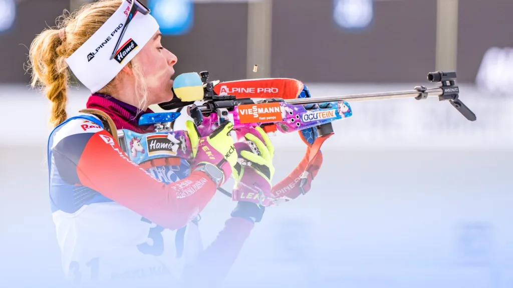 Markéta Davidová v závodu Světového poháru