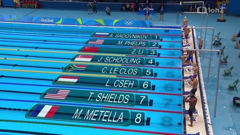 Plavecké finále mužů – 100 m motýlek