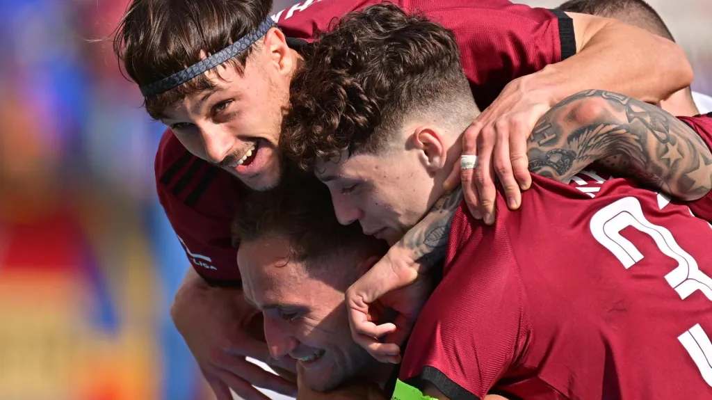 Radost fotbalistů Sparty