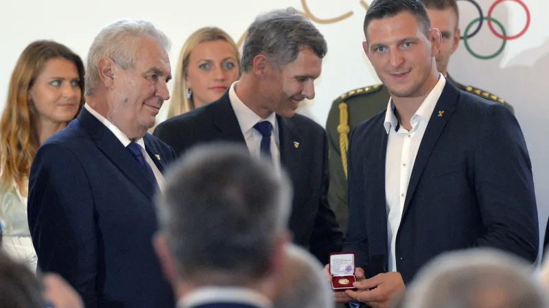 Lukáš Krpálek s Milošem Zemanem