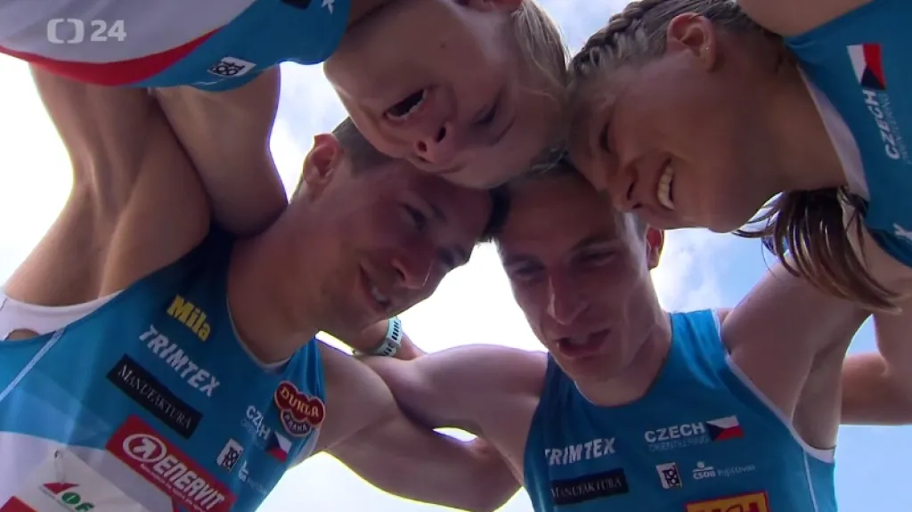 Česká sprintová štafeta skončila na ME čtvrtá