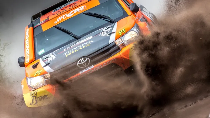 Martin Prokop s toyotou v cíli 4. etapy