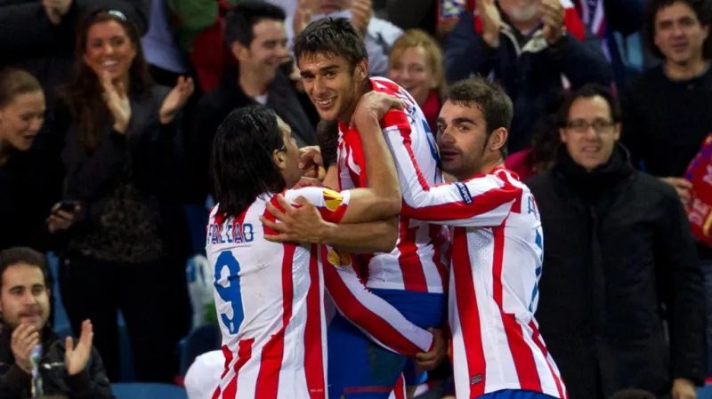 Radost hráčů Atlétika Madrid