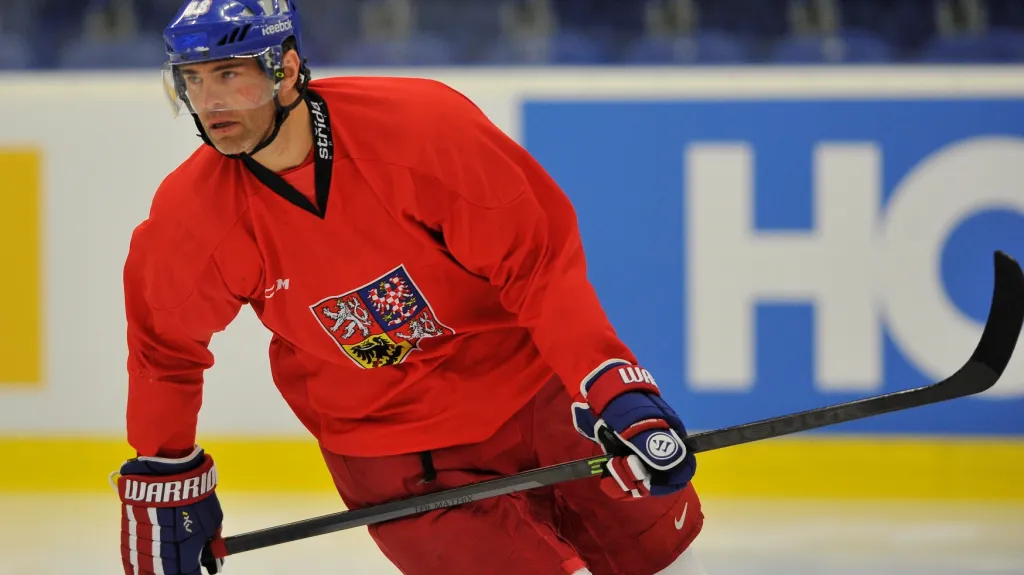 Jaromír Jágr během tréninku reprezentace