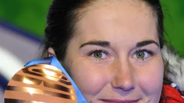 Šárka Záhrobská s bronzovou olympijskou medailí