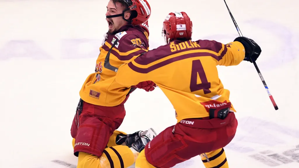 Jiří Říha s Petrem Šidlíkem z Dukly Jihlava