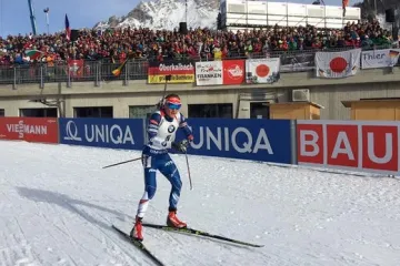 Ondřej Moravec ve stíhacím závodě MS