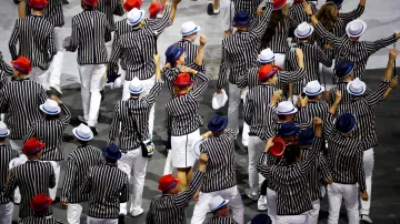 Čeští sportovci během zahajovacího ceremoniálu OH v Riu de Janeiro