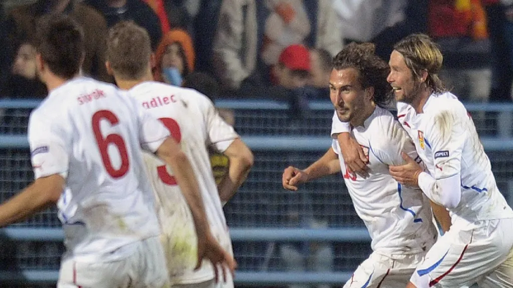 Autor vítězného gólu Petr Jiráček slaví