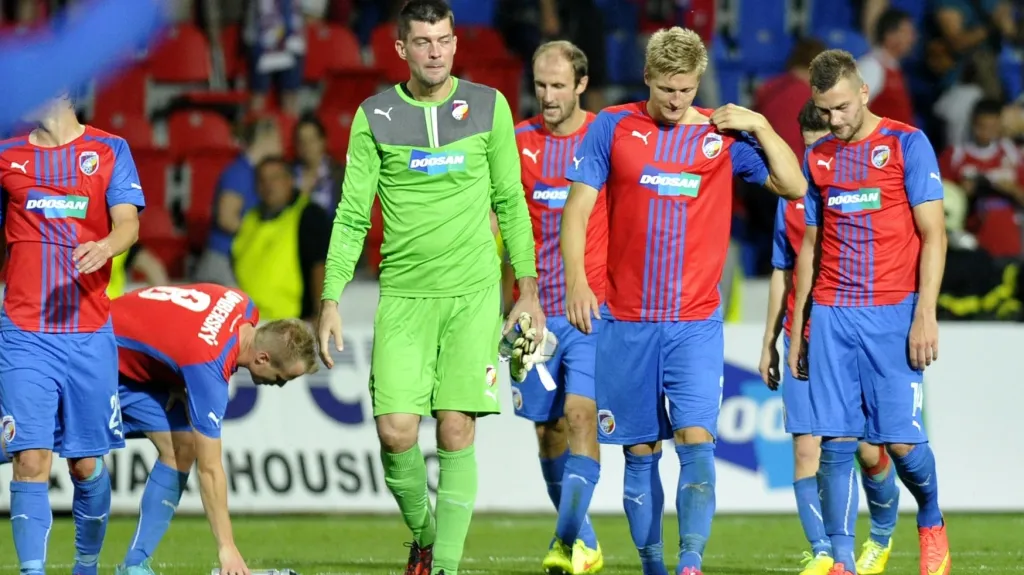 Zklamaní fotbalisté Plzně