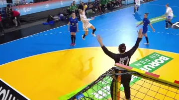 Rozhodující část zápasu Dánsko - Brazílie