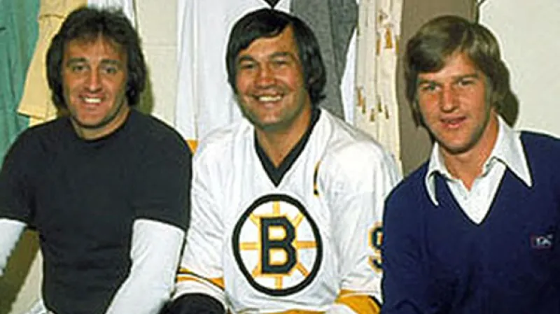 Legendy Bostonu - zleva Phil Esposito, John Bucyk a Bobby Orr