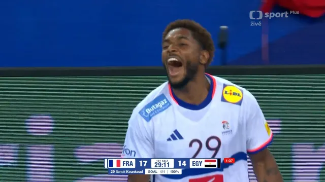 Sestřih čtvrtfinále házenkářů Francie – Egypt