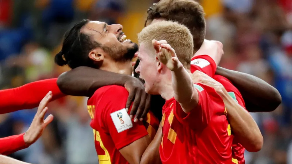 Slavící fotbalisté Belgie