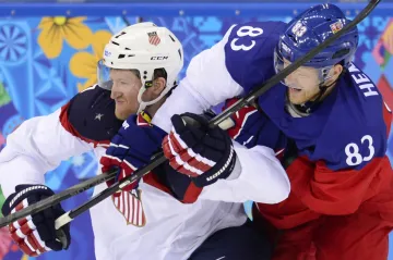 Aleš Hemský v zápase s USA