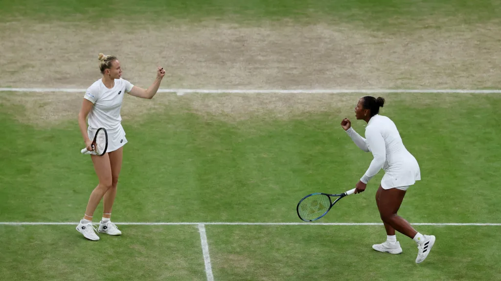 Kateřina Siniaková a Taylor Townsendová ve finále Wimbledonu