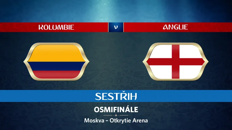 Sestřih utkání Kolumbie - Anglie
