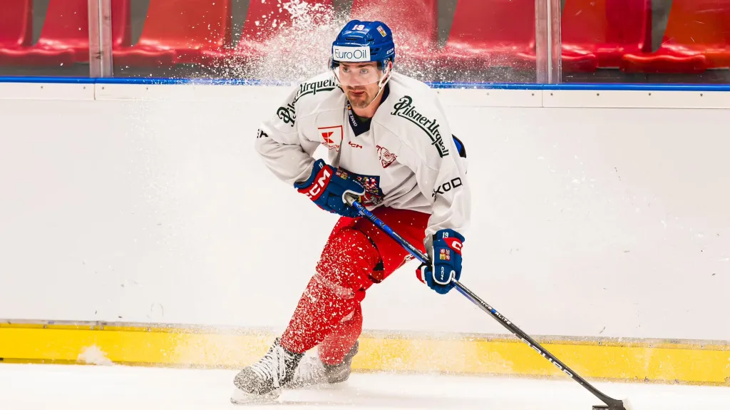 Jakub Flek na tréninku reprezentace