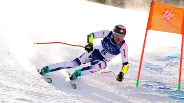 Jízda Jana Zabystřana v olympijském super-G