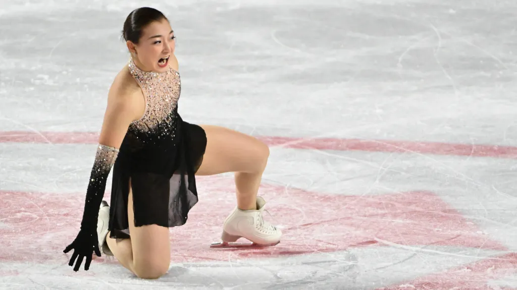 Kaori Sakamotová slaví po své volné jízdě na Grand Prix v Kanadě