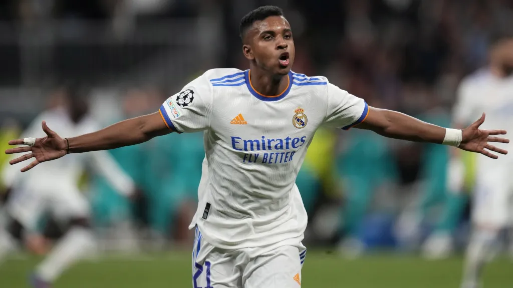 Rodrygo z Realu se raduje z gólu