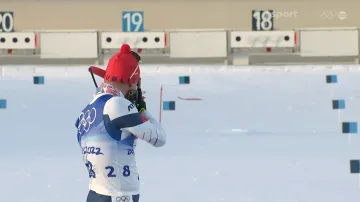 Sestřih závodu biatlonistů s hromadným startem