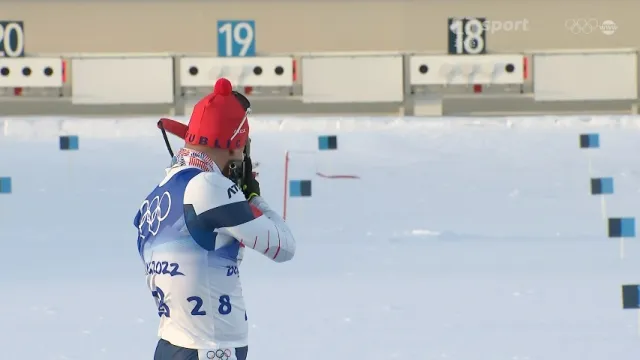 Sestřih závodu biatlonistů s hromadným startem