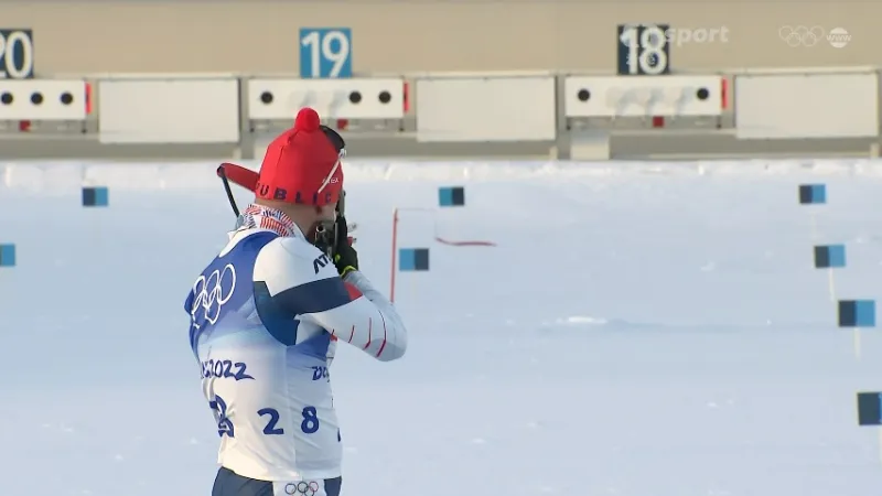 Sestřih závodu biatlonistů s hromadným startem