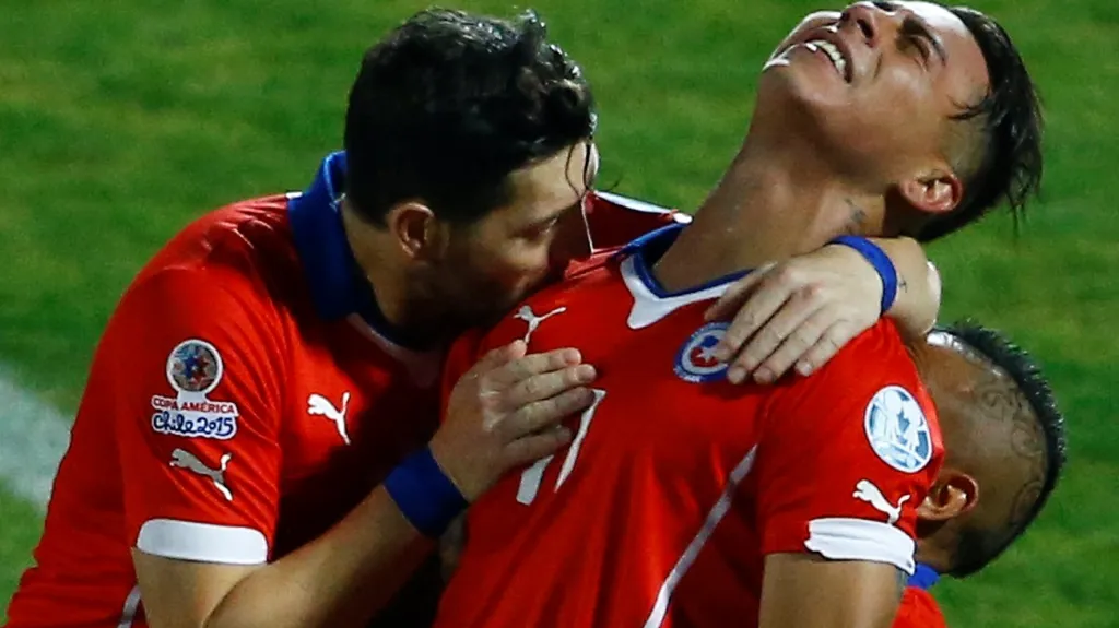 Radost fotbalistů Chile