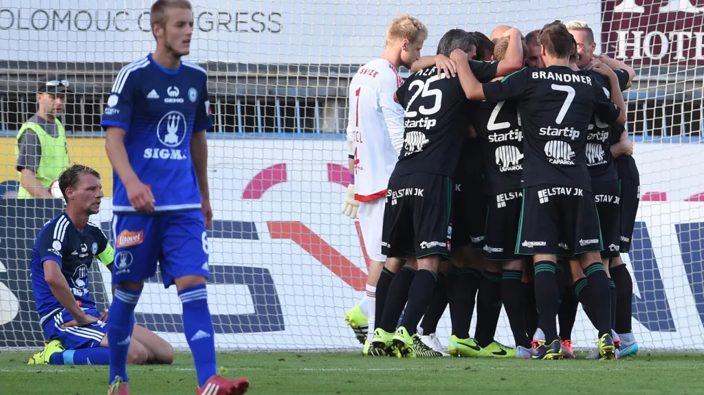 Radost fotbalistů Příbrami v Olomouci
