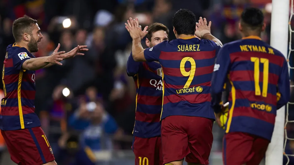 Radost fotbalistů Barcelony