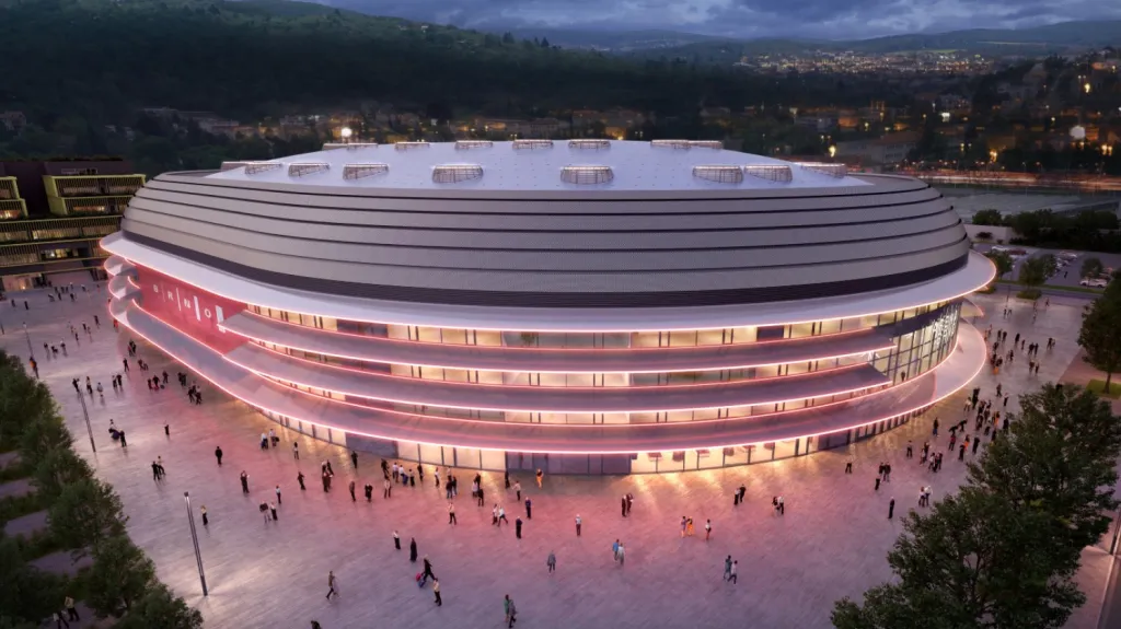 Vizualizace nové haly Komety Brno